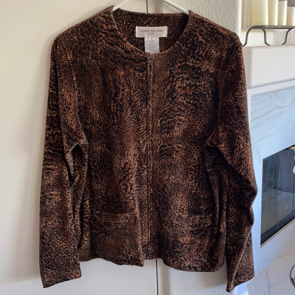 Jones New York zip up top